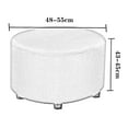 thumbnail image 6 of Round Footstool Cover Ottoman Slipcover Stretch Dustproof Footrest Protector Gray, 6 of 8