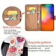 thumbnail image 4 of Colorful Mobile Phone Case for Women with Fashion Flower Pattern and Flip Cover Card Wallet Protective Mobile Phone Case with Credit Card Slot, Wallet Style Mobile Phone Ca, 4 of 5