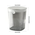 thumbnail image 3 of Plastic Slim Trash Can for Bathroom & Kitchen | 9.4L Lidless Waste Bin | Space-Saving Design for Bedroom, Office, Toilet | Gray/Green Options, 3 of 6