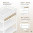 thumbnail image 5 of Dream On Me Doula Changing Table in White with Natutal, JPMA certified, with two spacious storage shelves, 5 of 9