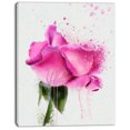 thumbnail image 2 of Belle Rose Rose Aquarelle - Impression sur Toile Florale, 2 of 4