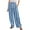 Blue1, variant on ABATAB Women Stripe Pants Wide Leg Drawstring Casual Trousers High Rise Casual Loose Baggy Lounge Pants with Pockets
