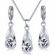 thumbnail image 1 of Conjunto de collar y pendientes, sencillo y moderno collar de pendientes de plata para bodas, aniversarios y fiestas, 1 of 10