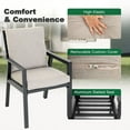 thumbnail image 2 of Nuu Garden Outdoor Chairs Set of 4, Dining Chairs with Powder-Coated Aluminum Frame for All Weather, Hollow Slatted Seat with 2.8” Cushions, for Yard Poolside Garden, Black and Gray, 2 of 9