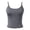 Dark Gray, variant on Xijirk Women Spaghetti Strap Crop Top Neck Ruched Slim Fit Tank Top for Daily Sports Casual Outdoor Wear,Hot Pink,L