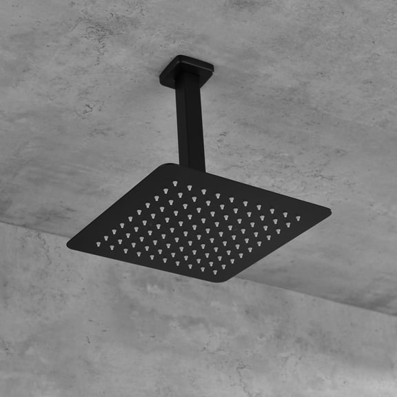 Matte Black Shower Set System Bathroom Luxury Rain Mixer Shower Combo Set Ceiling Mounted Rainfall Shower Head Faucet