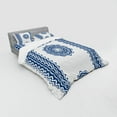 thumbnail image 3 of Ambesonne Mandala Bedding Set 3 Pcs, Oriental Zigzag Ethnic, Twin XL, Dark Blue and Cream, 3 of 3