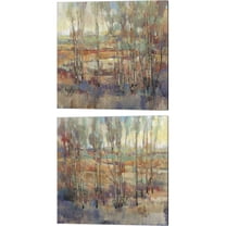 Great Art Now Kaleidoscopic Forest by Timothy O'Toole 2 Piece Canvas Art Set Each 14"W x 14"H