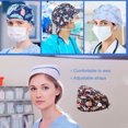 thumbnail image 1 of Operating Hats Nurse Gourd-shaped Headwear Pure Color Pattern Multifunctional Breathable Tie Back Headgear with Buttons Unisex Work Uniform Working Caps Type 25, 1 of 9