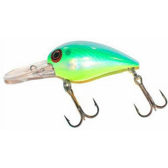 Brad's Wigglers Crank Bait, Metallic Green/Blue Mesh