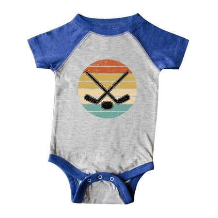 

Inktastic Hockey Retro Sunset Gift Baby Boy Bodysuit