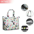 thumbnail image 2 of Boston Terriers and Flowers Travel Tote Bags for Women Carry On,Large Weekender Bags for Women Travel,Multi Functional Duffle Bag for Work,Shopping,Sports, 2 of 5