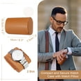 thumbnail image 2 of Estuche de viaje para reloj Uxcell para hombres, estuche de cuero para reloj, caja de almacenamiento portátil para reloj para Navidad, cumpleaños y aniversario, 2 ranuras (marrón), 2 of 7