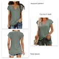 thumbnail image 4 of Camisa Casual para Mujer, Tops de Verano para Mujer, Blusa de Verano para Mujer de Jacquard, Tops de Manga Corta para Mujer, diseño de Clase Mundial, 4 of 5