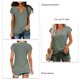 thumbnail image 4 of Camisa Casual para Mujer, Tops de Verano para Mujer, Blusa de Verano para Mujer de Jacquard, Tops de Manga Corta para Mujer, diseño de Clase Mundial, 4 of 5