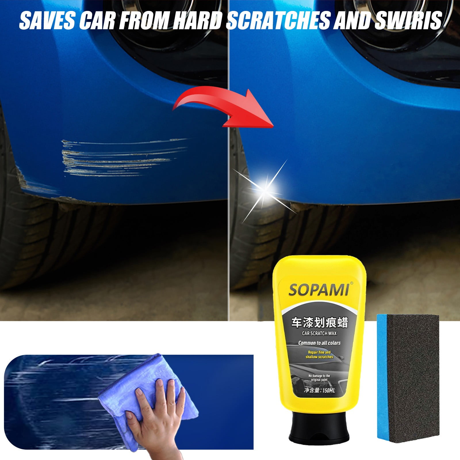Sopami Car Coating Spray,2024 New Sopami Oil Film Emulsion Glass Cleaner,  Waterless Wash Quick Car Nano Polish Spray, Ceramic Crystal Coating Agent  (5