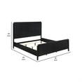 thumbnail image 5 of Jack King Size Bed, Fluted Panel Headboard, Round Tapered Legs, Black, 5 of 6