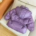 thumbnail image 5 of Generic Girls' Warm Fleece-Lined Hooded Outerwear Kids Toddler Baby Girls Boys Winter Warm Thick Solid Cotton Long Sleeve Padded Jacket Coat Clothes Hooded Padded Light Jacket, 5 of 8