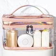 thumbnail image 4 of Transparent Cosmetic Bag Portable Makeup Organizer Versatile Travel Organizer Waterproof Toiletry Bag with Dry/wet Separation, 4 of 5