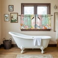 thumbnail image 4 of Easter Tier Curtains 24 Inch Length, Spring Colorful Bunny Eggs Flower Wood Grain Cafe Short Curtains for Bathroom Over Sink, Small Kitchen Curtain Light Filtering Tiered Drapes 2 Panels 27.5"Wx24"L, 4 of 8