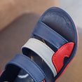 thumbnail image 5 of Walking Sandals Boys Girls Faux Leather Anti-Slip Adjustable Buckle Comfortable Beach Sandals Open Toe Low Heel Red 28(28), 5 of 9