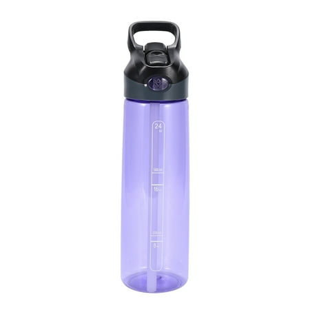 

Student Simple One-Click Booster Water Cup Climbing Hiking Training Camp Sports Water Purple Plastic 700Ml