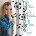 thumbnail image 3 of Kid Curtains,Soccer and Cleat White Pattern Kid Insulated Curtains Set Of 2,Bedroom Essentials,Toddler Room Decor 52"x84", 3 of 5