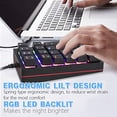 thumbnail image 2 of Motospeed K24 Numeric Mechanical Keyboard, USB Wired, 21 Keys, Red Switch, 2 of 6