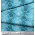 thumbnail image 2 of Soimoi polyester Crepe Fabric Damask Ethnic Fabric Prints By Yard 52 Inch Wide, 2 of 3