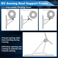 thumbnail image 4 of Unique Bargains RV Awning Support Roller Cradle Center Bracket White, 4 of 8
