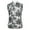 White/Black, variant on Monterey Club Women's Chalk Floral Print Contrast Sleeveless Golf Polo Shirt #2497