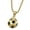 Gold no chain, variant on Unisex Stainless Steel Hip Hop Cool Simulation Stereoscopic Creative Sports Soccer Pendant Necklace Europe and America Style Gold Free Chain