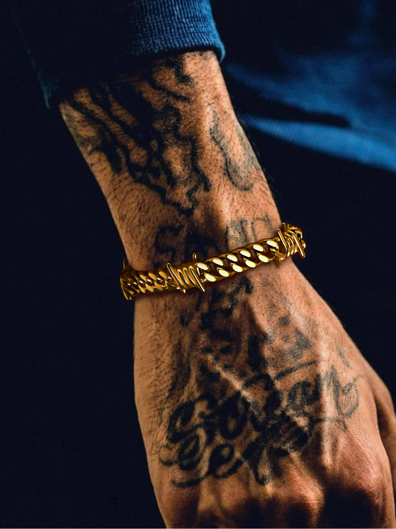 Bestyle 9mm Thorns Bracelet for Man Women Stainless Steel Barbed Wire Bracelet Hip-Hop Cuban Link Chain Jewelry Gift for Everyday Wear
