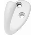 thumbnail image 2 of Hickory Hardware P27100-W 1/2" White Single Coat Hook, 2 of 2