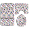 thumbnail image 1 of ABPHQTO Floral Colorido Flor Pétalos Vibrantes Acuarelas Artístico Abstracto Dibujado a mano Tema de primavera 3 piezas Alfombra de baño Alfombra de contorno y tapa de inodoro ABPHQTO Cont-CHAPPLE-28806, 1 of 2