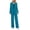 Blue, variant on Women'S Elegant Slim Fit And Wide Leg Pants Suit Set Business Formal Outfit Two Piece Trousers Women'S Trousers Suit Black L