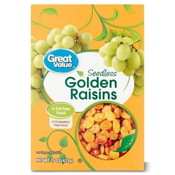Great Value Seedless Golden Raisins, 15 oz