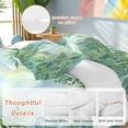 thumbnail image 2 of King 4 Piece Bedding Set Pastoral Botanical Tropical Leaves Soft Breathable Duvet Cover and Pillowcase, Summer Green Plant Duvet Cover Set Bed Sheets for Bedroom Dormitory Guest Room, 2 of 9