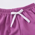 thumbnail image 6 of NIEWTR Girls Color Block Drawstring Shorts Lightweight Playful Shorts Durable Full Coverage Wear(Purple,5-6 Years), 6 of 9