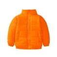 thumbnail image 2 of WRKEKC Kids Puffer Jacket Solid Color Long Sleeve Hoodless Jacket for Girls Boys 6-16 Years Warm Cozy Casual Outerwear Fall Winter Jackets, 2 of 9