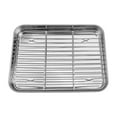 thumbnail image 3 of MYG for Stainless Steel Baking Sheet and Rack Set - 23x17x2.5cm Kitchen Roasting Pan with Cooling Wire Rack for Oven Cooking, Baking, Grilling - Durable, Easy Clean, Even Heating, 3 of 10