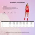 thumbnail image 7 of Kvysinly Women's Christmas Candy Cane Leotard Bodysuit Costume Mock Neck Long Sleeve Santa Jumpsuit Green XXL, 7 of 7