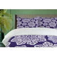 thumbnail image 4 of Ambesonne Blue White Duvet Cover Set, Flora Lace Snowflake, 2-Calking, Blue White, 4 of 7