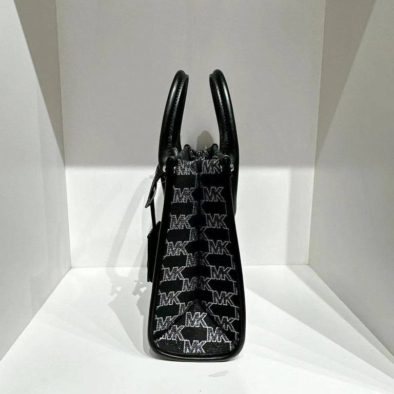  Michael Kors Mirella Small Tote Crossbody Bag in Black  Signature : Clothing, Shoes & Jewelry