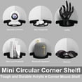 thumbnail image 4 of 4Pcs Mini Circular Corner Shelf With Easy Installation, Adjustable Brackets And Sturdy Acrylic Material For Security Camera Baby  Speaker, 4 of 8