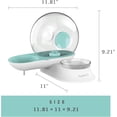 thumbnail image 2 of McLovin's Pet Auto Feeder and Water Dispenser Set, 2 in 1 Cat Dog Food Feeder and Gravity Waterer with Food-Grade Activated Carbon Water Filter for Small Medium Pet (Blue), 2 of 2