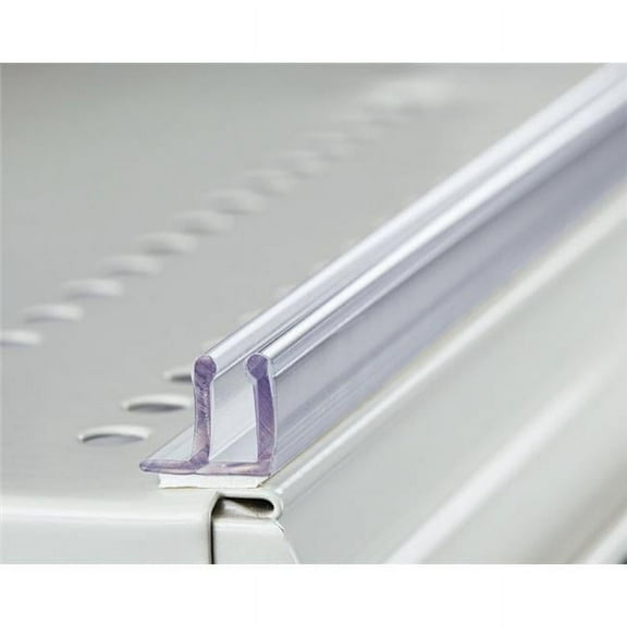 0.437 x 0.5 x 47.75 in. Solid Front Fence Divider System Plastic Holder, Clear