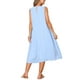 thumbnail image 3 of Vestidos de lino para mujer INSPIRE CHIC, con cuello redondo, corte holgado, sin mangas, vestidos de verano casuales con bolsillos, talla S, color azul, 3 of 6