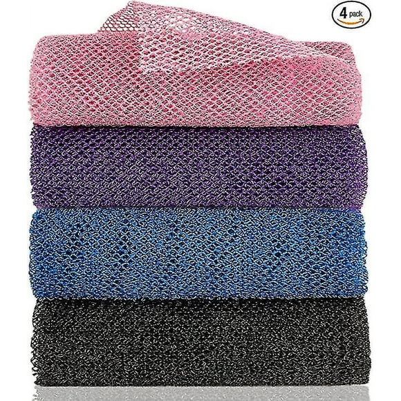 4 Pieces African Net African Body Exfoliating Net African Net Bath Sponge