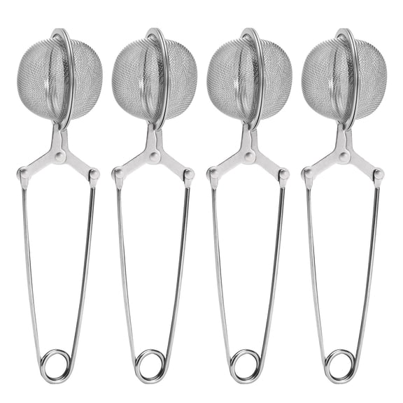 Deally Tea Strainers for Loose Tea, 4 Pack Tea Infuser with Handle Fine Mesh Tea Ball Filter Tea Diffusers Steeper for Loose Leaf Tea, Spices, Seasonings